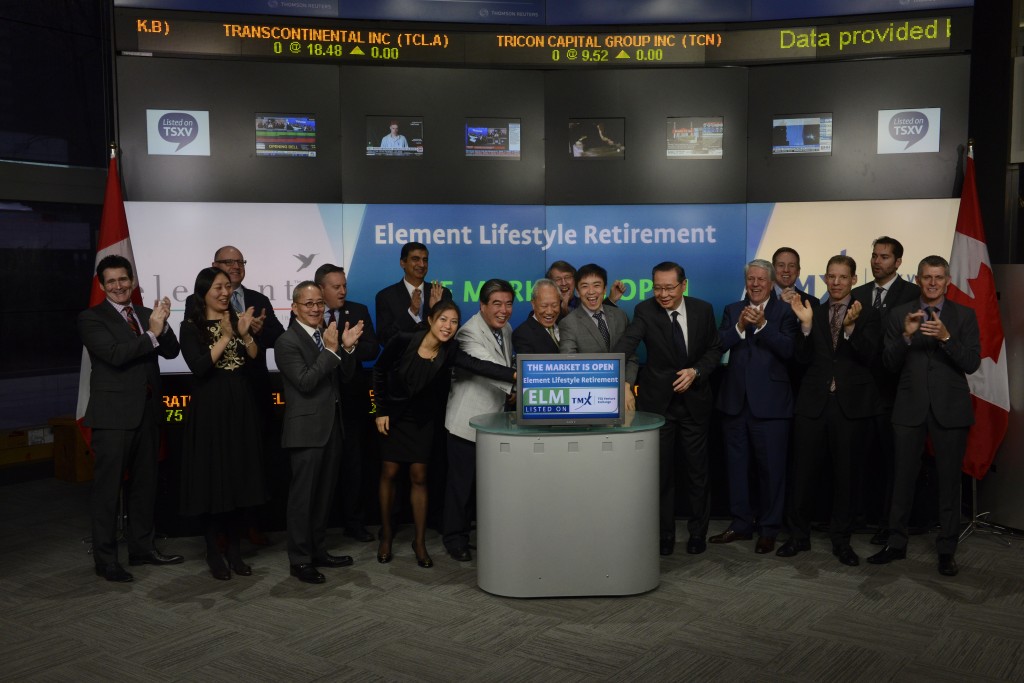 Directors and Members of the Element Management Team open the market at the Toronto Stock Exchange. 